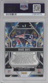 Drake Maye from the 2024 Panini Prizm set graded by PSA and given an overall grade of 10.