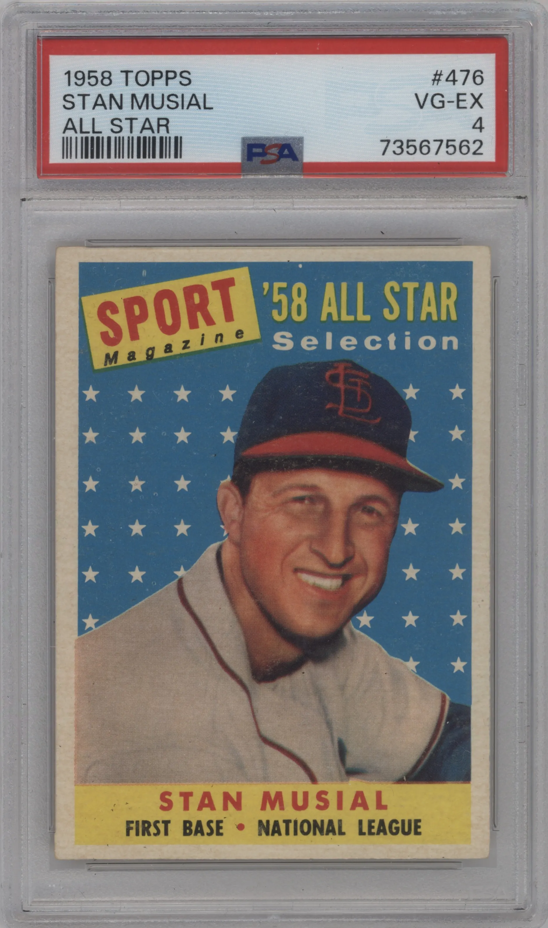 1958 Topps Stan Musial #476 PSA 4
