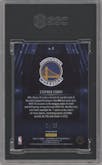 Stephen Curry from the 2023-24 Panini Contenders Optic set featuring a Green Pulsar parallel graded by SGC and given an overall grade of 9.