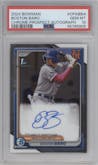 Boston Baro from the 2024 Bowman set graded by PSA and given an overall grade of 10.