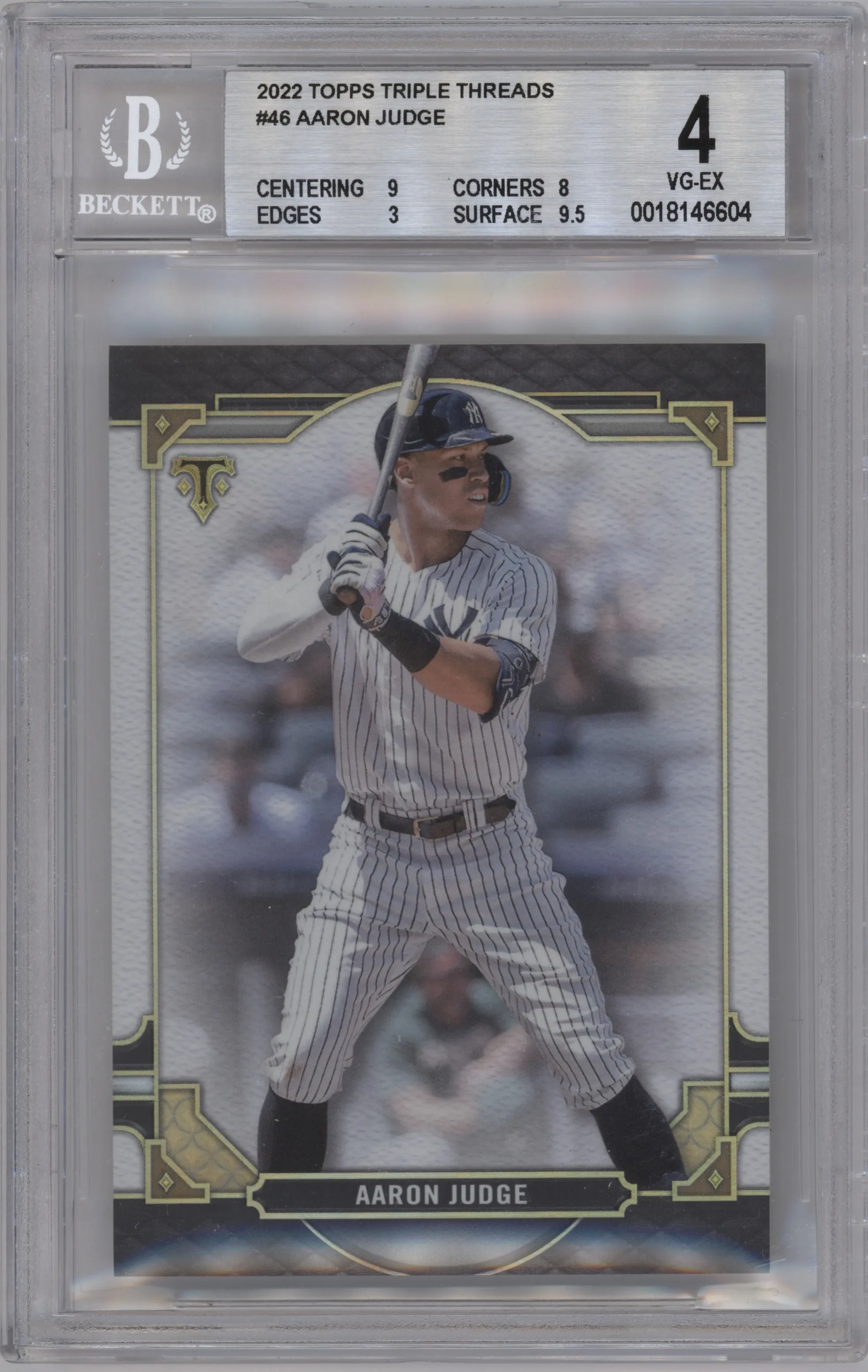2022 Topps Triple Threads Aaron Judge #46 BGS 4