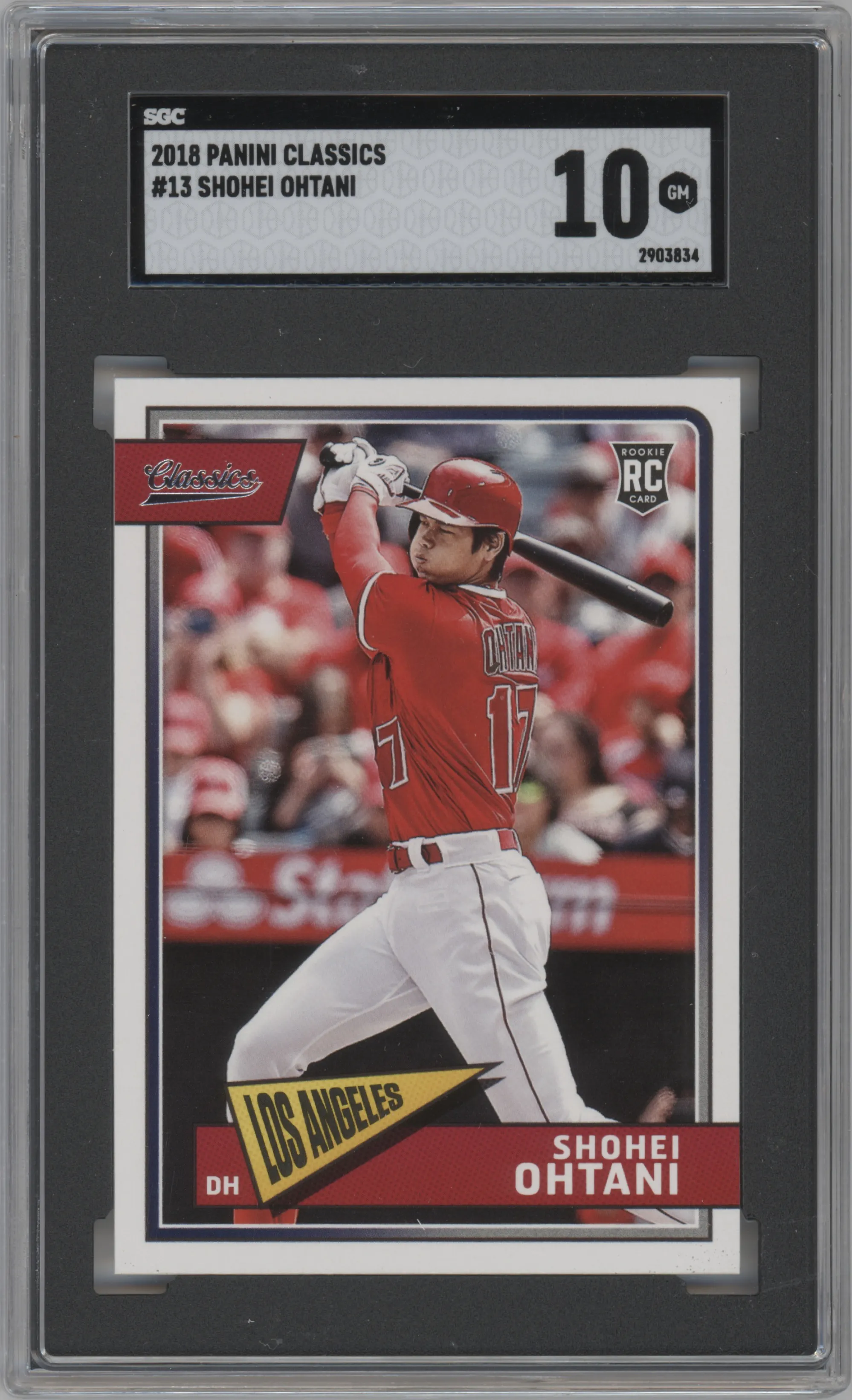 2018 Panini Chronicles Classics Shohei Ohtani SGC 10