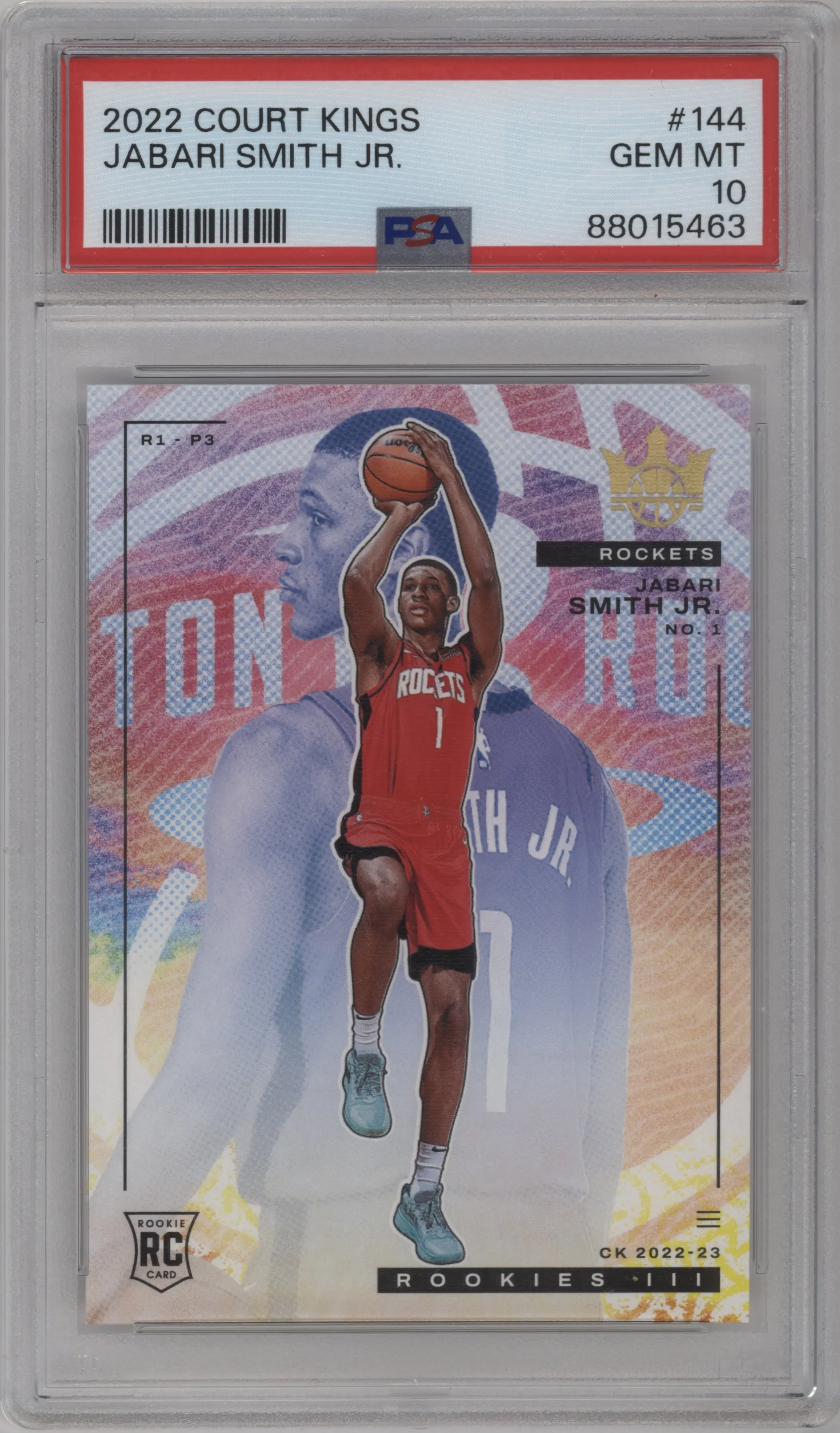 2022 Panini Court Kings Rookies III Jabari Smith Jr. PSA 10