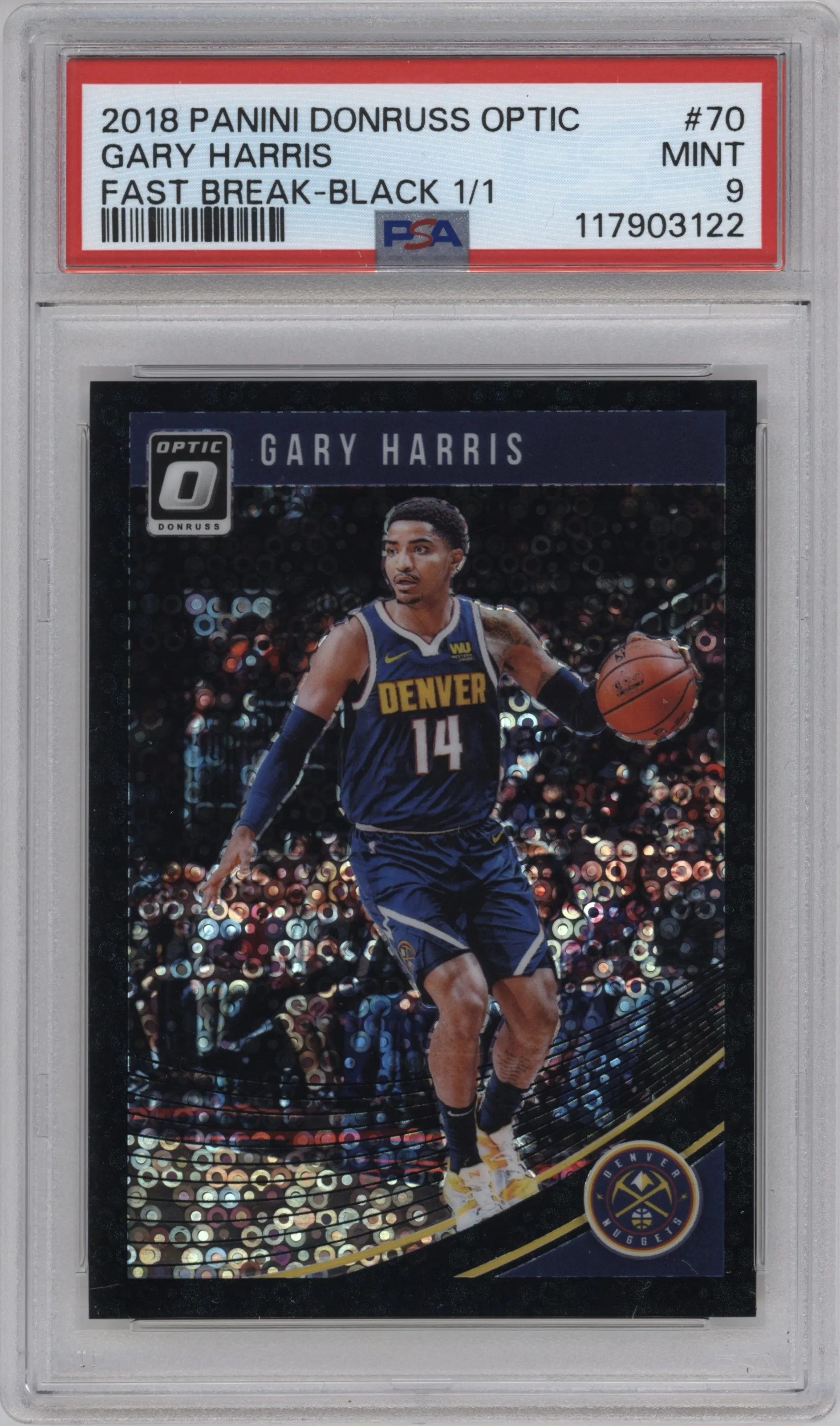 2018 Panini Donruss Optic Gary Harris Fast Break Black #70 PSA 9