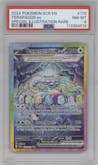 Terapagos ex from the 2024 Pokemon SV set graded by PSA and given an overall grade of 8.
