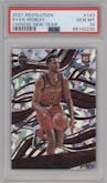 Evan Mobley from the 2021-22 Panini Revolution  set featuring a Chinese New Year parallel graded by PSA and given an overall grade of 10.