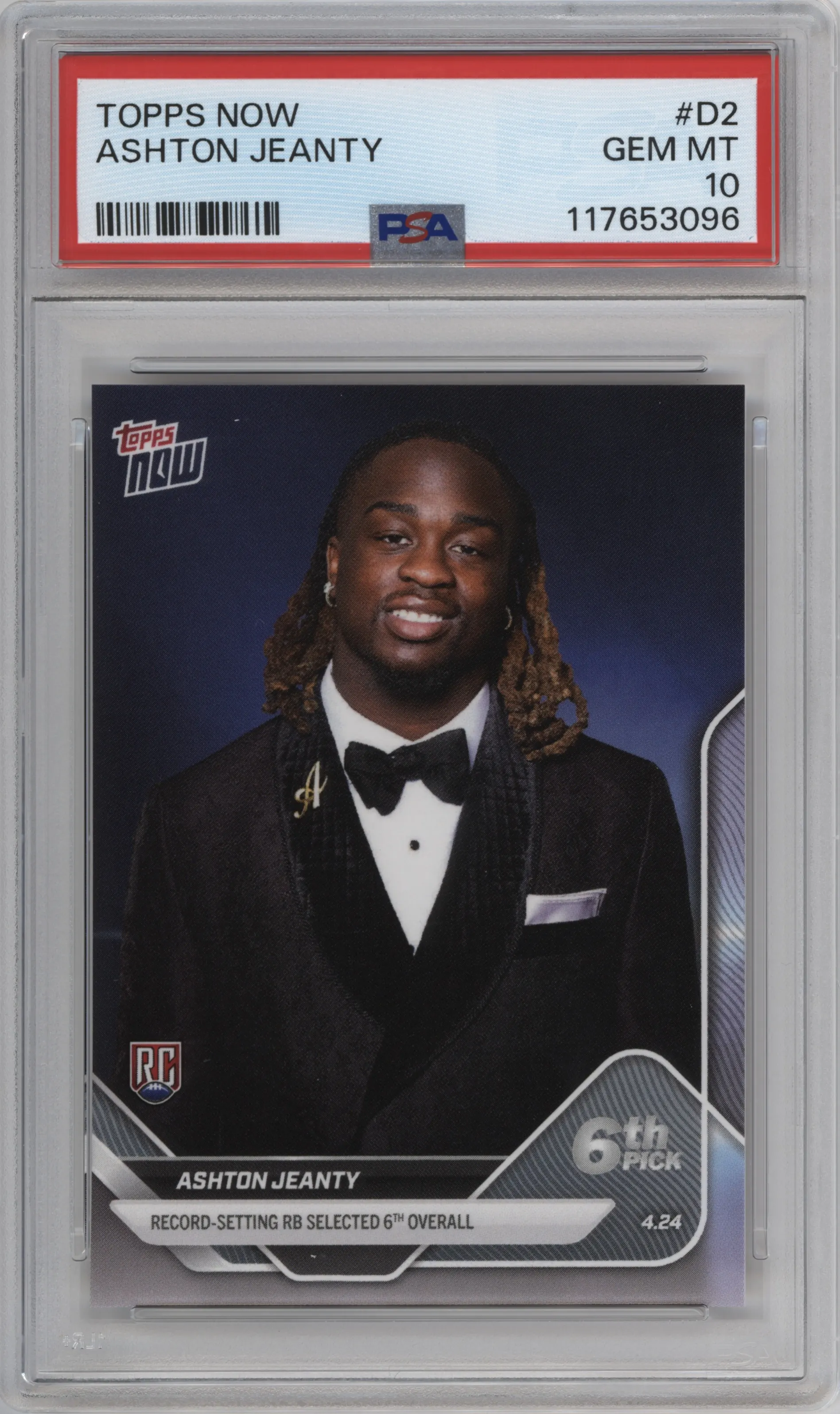 2025 Topps Now Ashton Jeanty #D-2 PSA 10