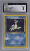 Lapras from the 1999 Pokemon set graded by CSG and given an overall grade of 8.