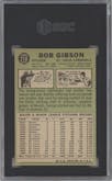 Bob Gibson from the 1967 Topps set graded by SGC and given an overall grade of 4.