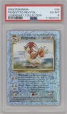 Pidgeotto from the 2002 Pokemon  set graded by PSA and given an overall grade of 6.
