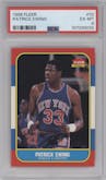 Patrick Ewing from the 1986-87 Fleer set graded by PSA and given an overall grade of 6.