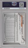Kyle Tucker from the 2020 Topps UK   set featuring a Gold parallel graded by PSA and given an overall grade of 10.