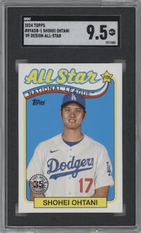 Shohei Ohtani from the 2024 Topps Series 2 Silver Pack set graded by SGC and given an overall grade of 9.5.