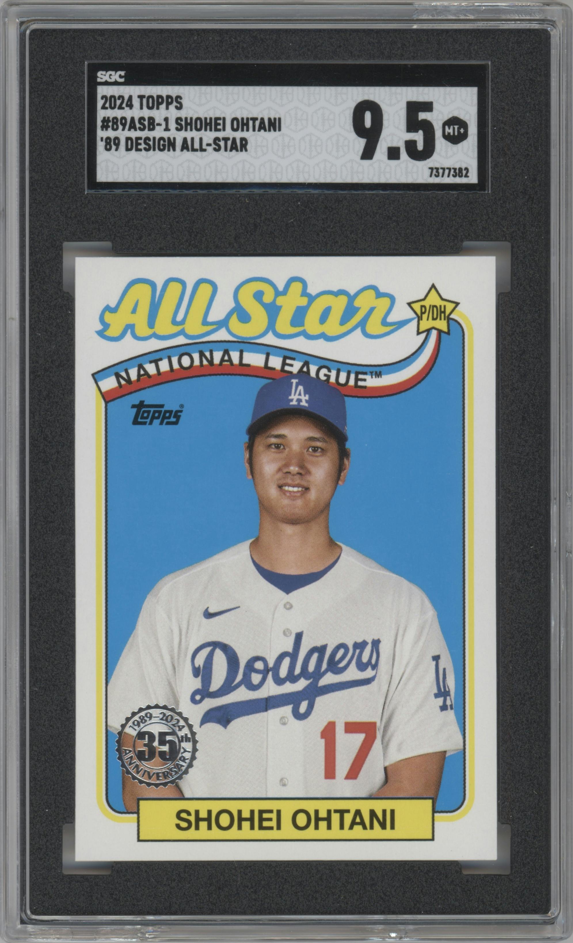 Shohei Ohtani from the 2024 Topps Series 2 Silver Pack set graded by SGC and given an overall grade of 9.5.