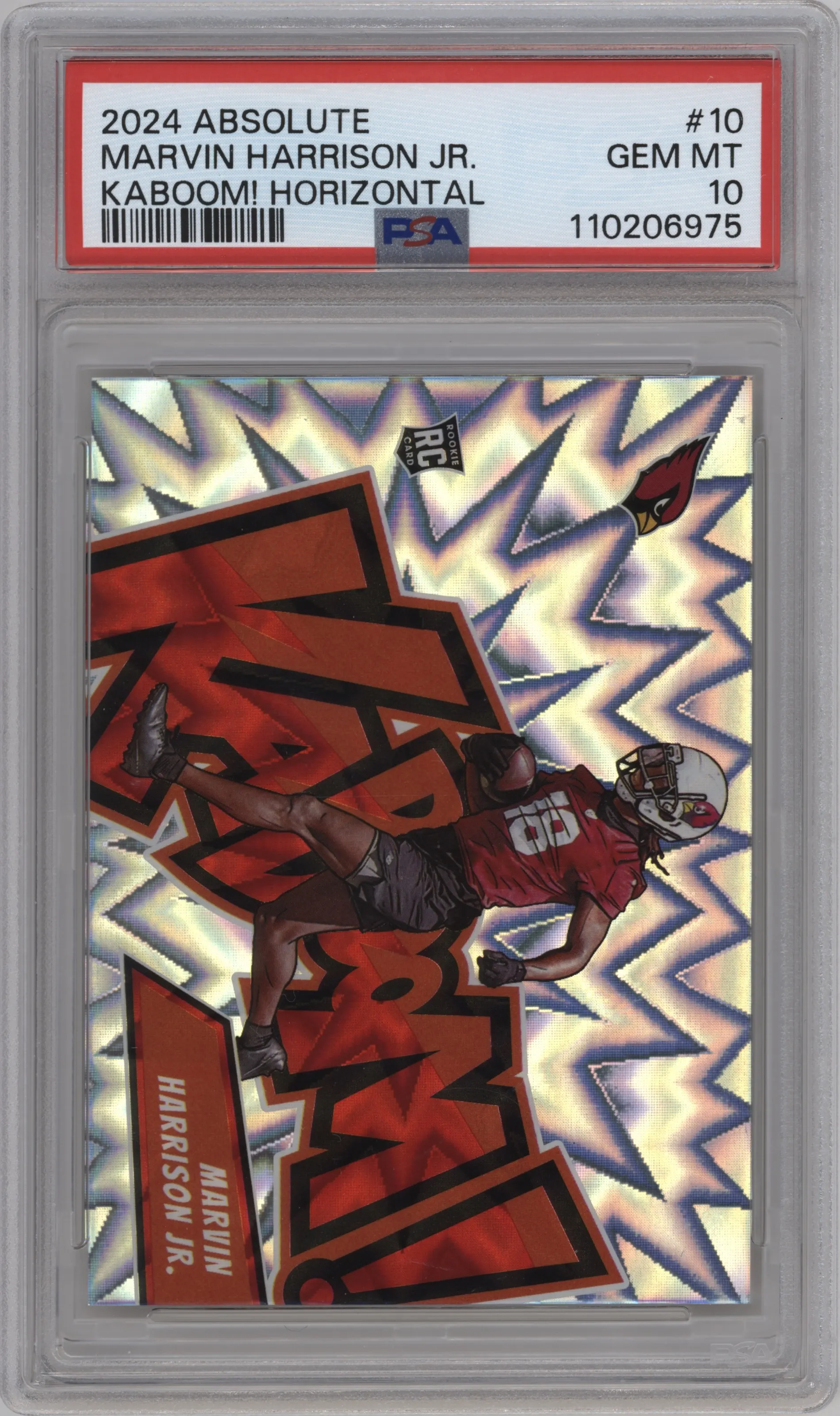2024 Panini Absolute Kaboom Horizontal Marvin Harrison Jr. PSA 10
