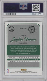 Jaylen Brown from the 2016-17 Panini Donruss Optic set featuring a Purple parallel graded by PSA and given an overall grade of 10.