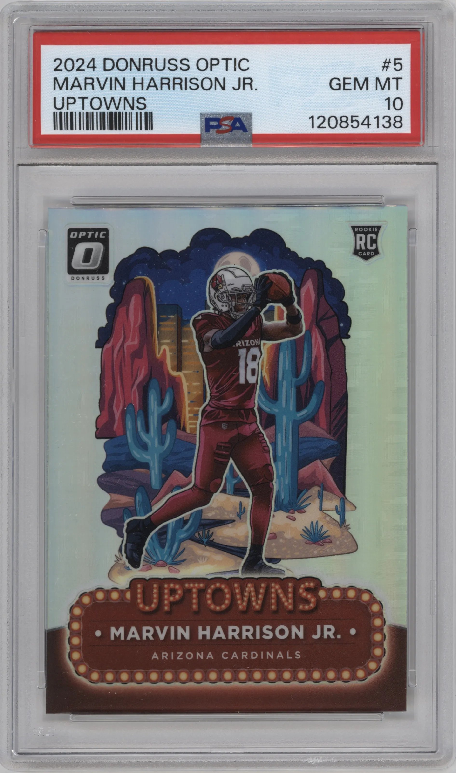 2024 Donruss Optic Uptowns Marvin Harrison Jr. #5 PSA 10