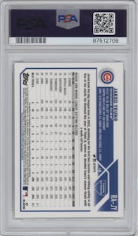 Jared Young from the 2023 Topps Chrome set featuring a Blue RayWave Refractor parallel graded by PSA and given an overall grade of 10.