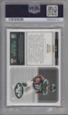 Elijah Moore from the 2021 Panini One set featuring a Blue parallel graded by PSA and given an overall grade of 9.