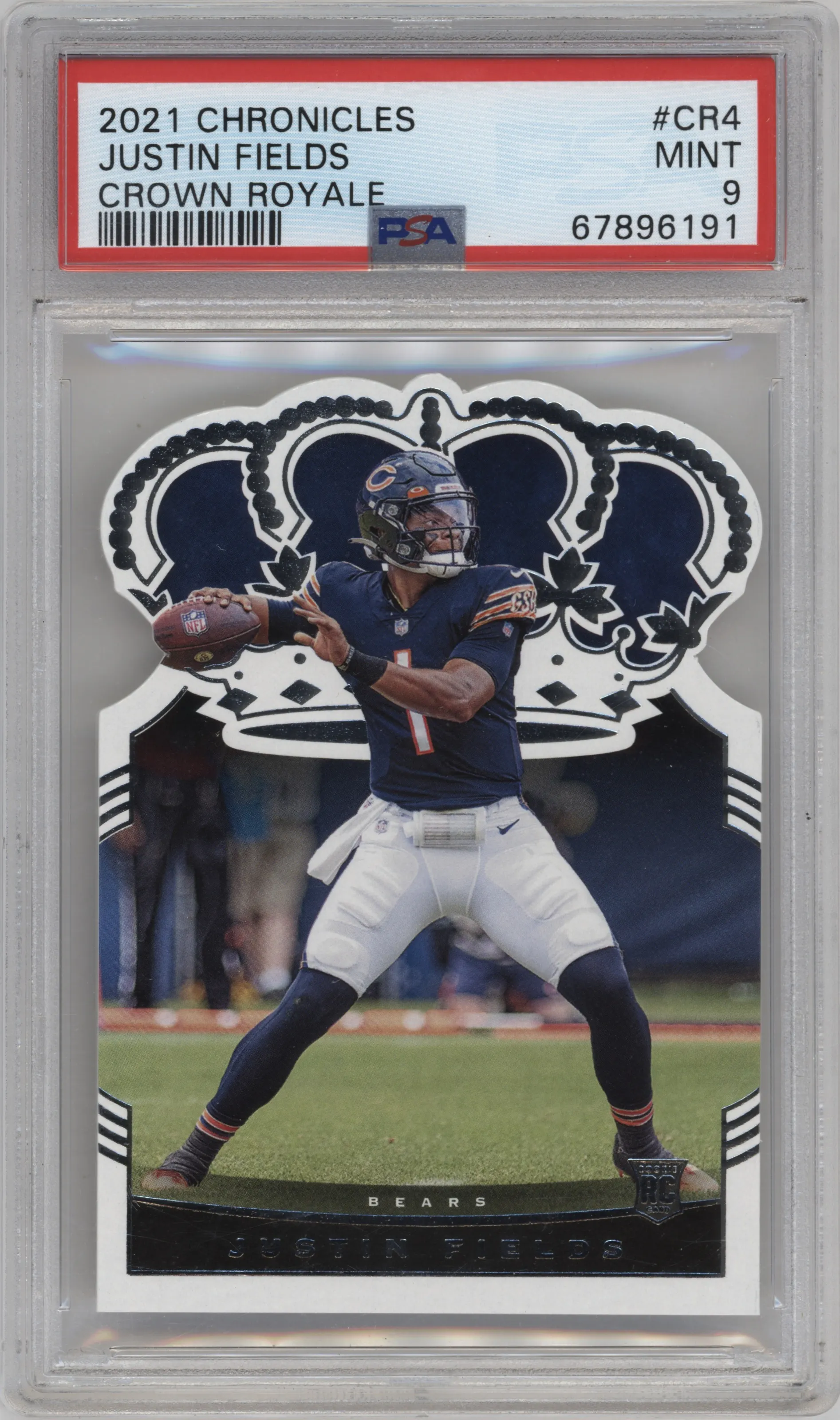 2021 Panini Chronicles Crown Royale Justin Fields #CR-4 PSA 9