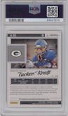 Tucker Kraft from the 2023 Panini Luminance set graded by PSA and given an overall grade of 10.