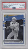 Justin Herbert from the 2020 Panini Donruss Optic set graded by PSA and given an overall grade of 10.