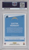Justin Herbert from the 2020 Panini Donruss Optic set graded by PSA and given an overall grade of 10.