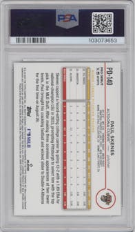 Paul Skenes from the 2024 Topps Pro Debut set graded by PSA and given an overall grade of 10.