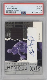 Chris Bosh from the 2003-04 SPx set graded by PSA and given an overall grade of 9.