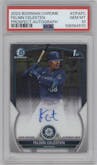 Felnin Celesten from the 2023 Bowman Chrome set graded by PSA and given an overall grade of 10.