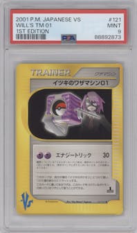 Will's TM 01 from the 2001 Pokemon VS JPN set graded by PSA and given an overall grade of 9.