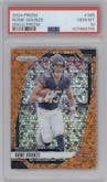 Rome Odunze from the 2024 Panini Prizm set featuring a Disco parallel graded by PSA and given an overall grade of 10.