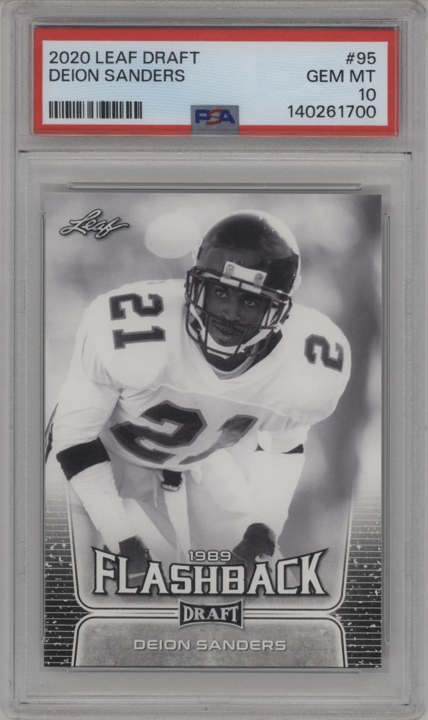 2020 Leaf Draft Flashback Deion Sanders #95 PSA 10