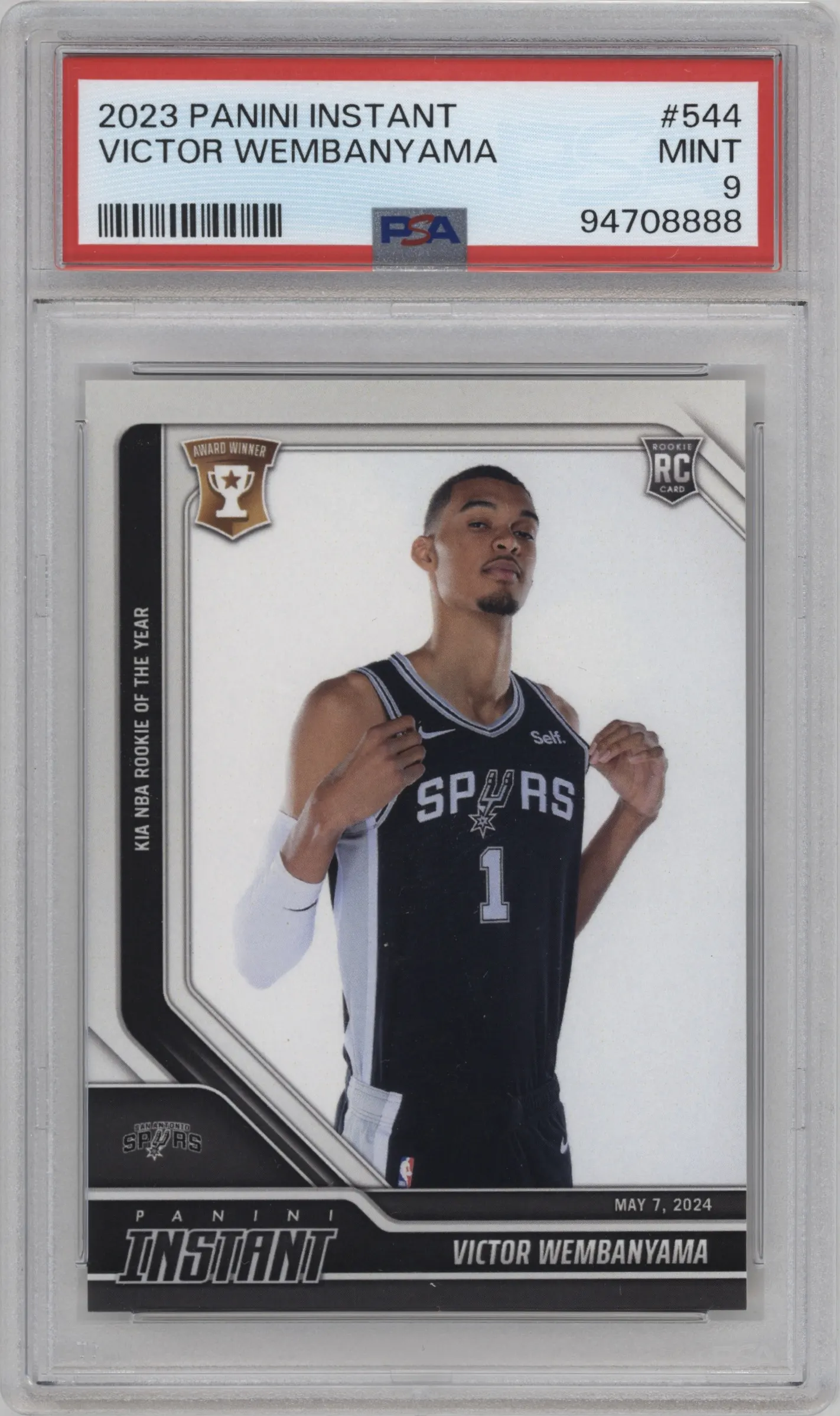 2023 Panini Instant NBA Victor Wembanyama #544 PSA 9