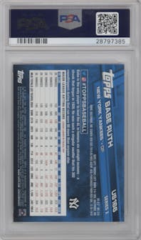 Babe Ruth from the 2017 Topps Update set graded by PSA and given an overall grade of 10.