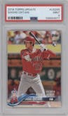 Shohei Ohtani from the 2018 Topps Update set graded by PSA and given an overall grade of 9.