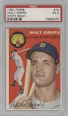 Walt Dropo from the 1954 Topps set featuring a White Back parallel graded by PSA and given an overall grade of 5.