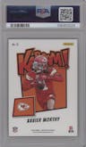 Xavier Worthy from the 2024 Panini Absolute set graded by PSA and given an overall grade of 9.