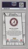 Bryce Young from the 2023 Panini Prizm Draft Picks set graded by PSA and given an overall grade of 10.