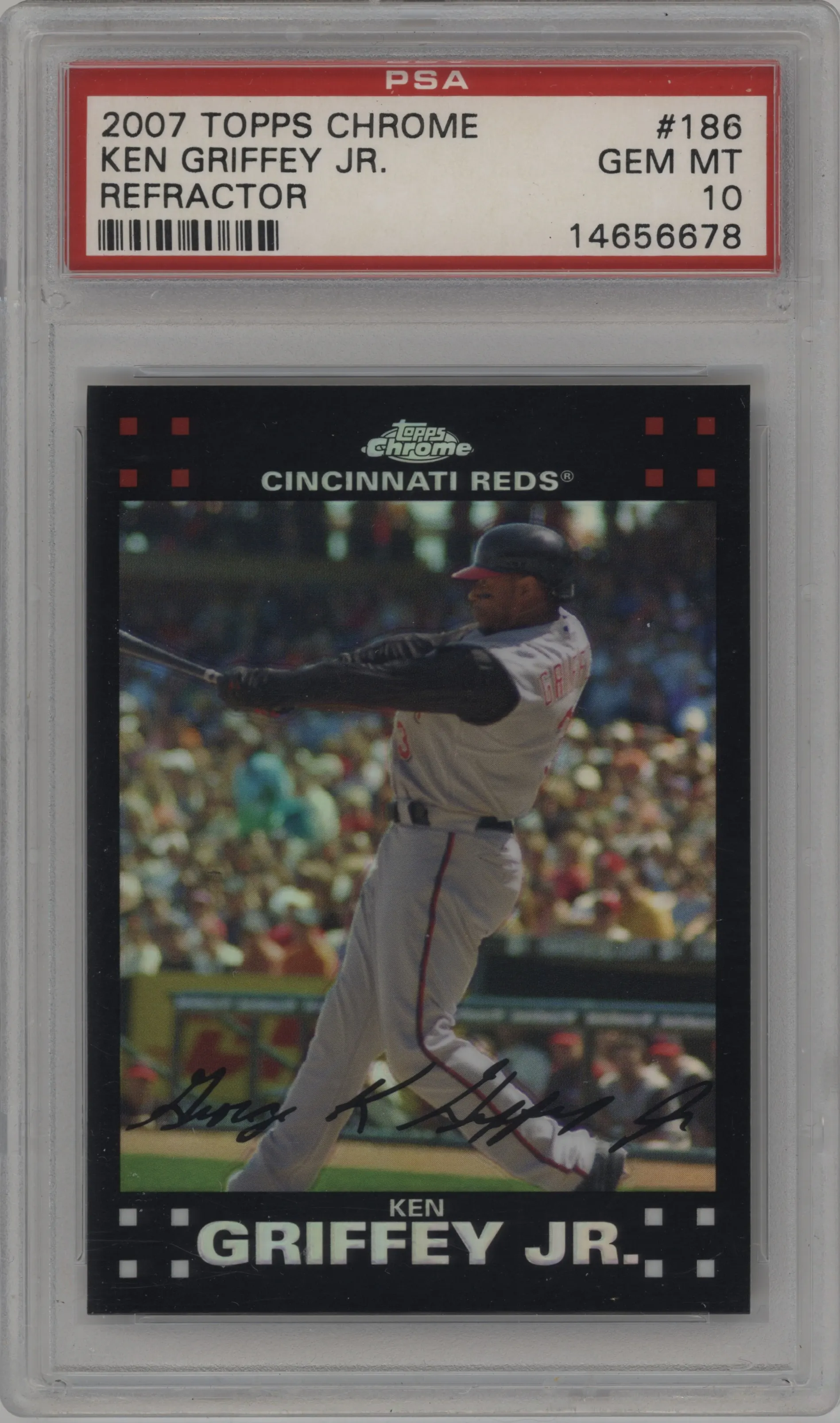 2007 Topps Chrome Ken Griffey Jr. Refractor #186 PSA 10