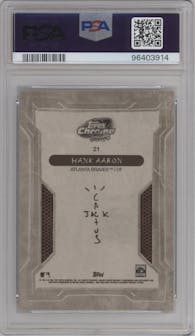 Hank Aaron from the 2024 Topps Cosmic Chrome x Cactus Jack set graded by PSA and given an overall grade of 10.