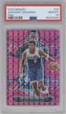 Anthony Edwards from the 2023-24 Panini Mosaic set featuring a Pink Mosaic parallel graded by PSA and given an overall grade of 10.