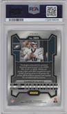 Tanner McKee from the 2023 Panini Prizm set featuring a Black/White Checker parallel graded by PSA and given an overall grade of 9.