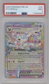 Sylveon ex from the 2025 Pokemon SV set graded by PSA and given an overall grade of 9.
