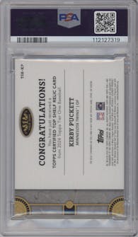 Kirby Puckett from the 2024 Topps Tier One  set graded by PSA and given an overall grade of 8.