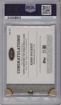 Kirby Puckett from the 2024 Topps Tier One  set graded by PSA and given an overall grade of 8.