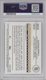 Jackson Merrill from the 2024 Topps Update set featuring a Green Crackle Foilboard parallel graded by PSA and given an overall grade of 10.