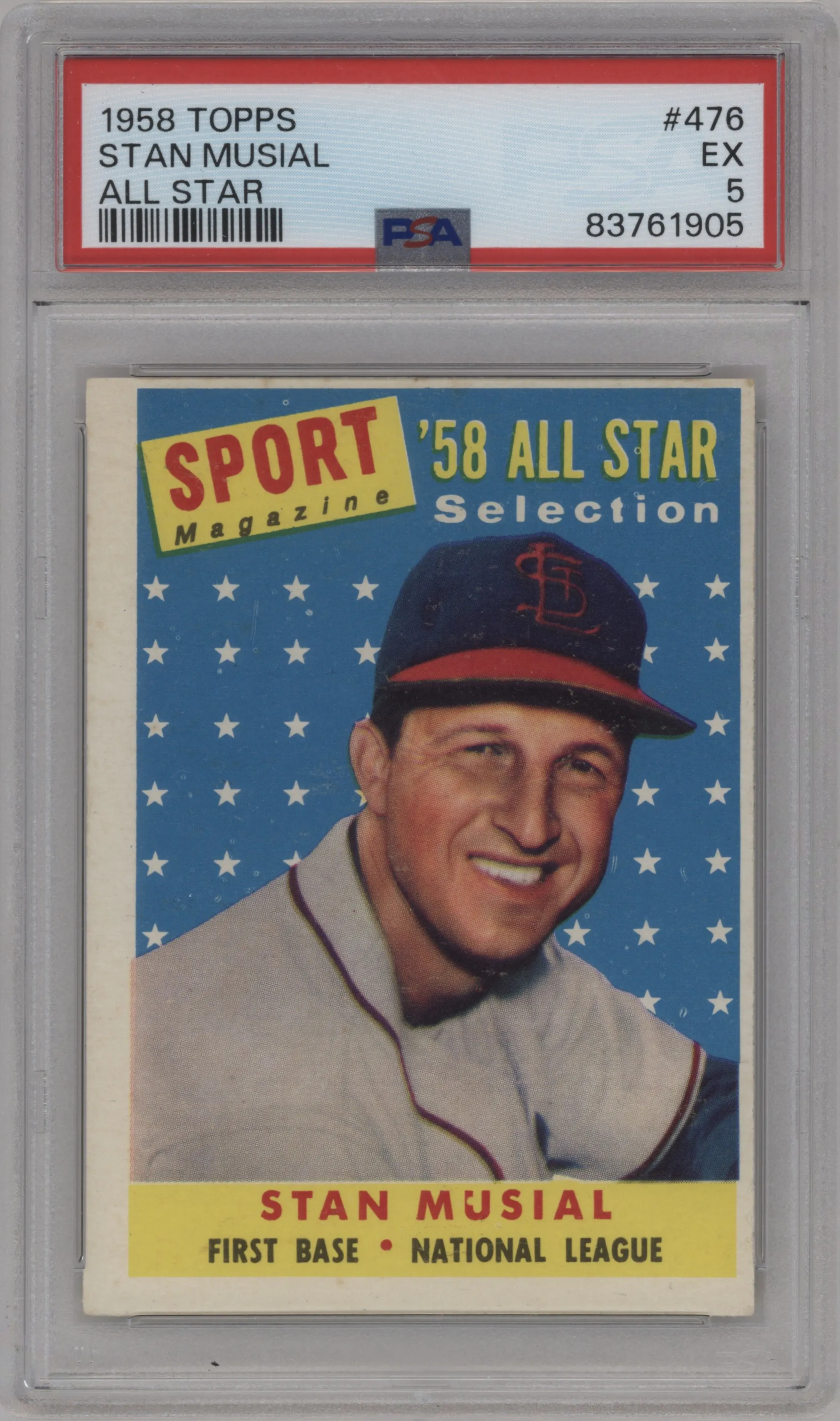 1958 Topps Stan Musial #476 PSA 5