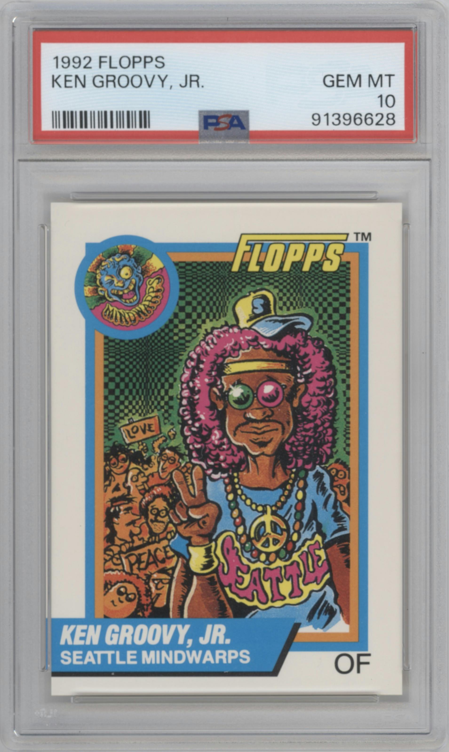 Ken Groovy, Jr. from the 1992 Pro Set Flopps set graded by PSA and given an overall grade of 10.