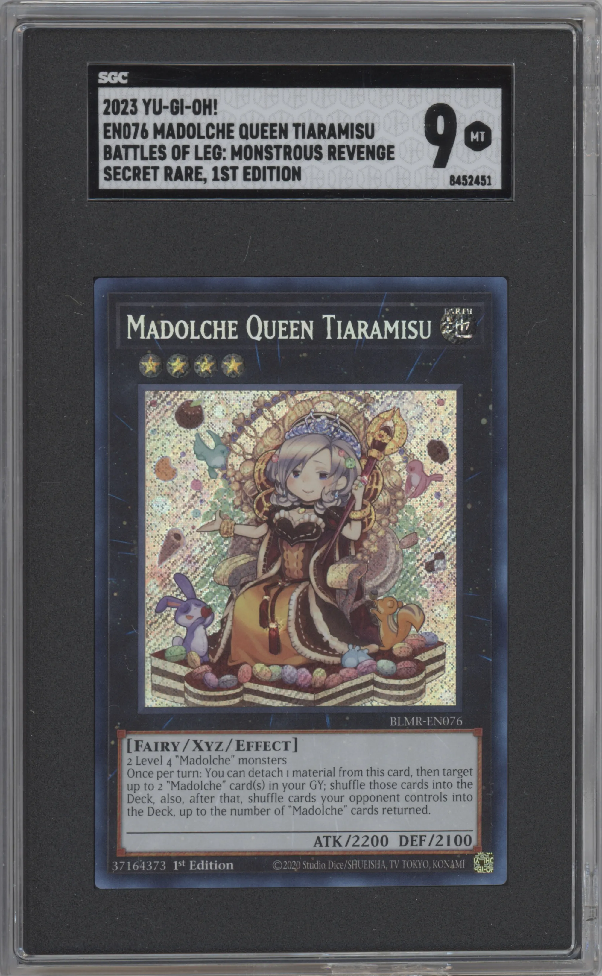 2023 Yu-Gi-Oh! Btl.of Leg: Monstrous Rev. Madolche Queen Tiaramisu #BLMR-EN076 SGC 9